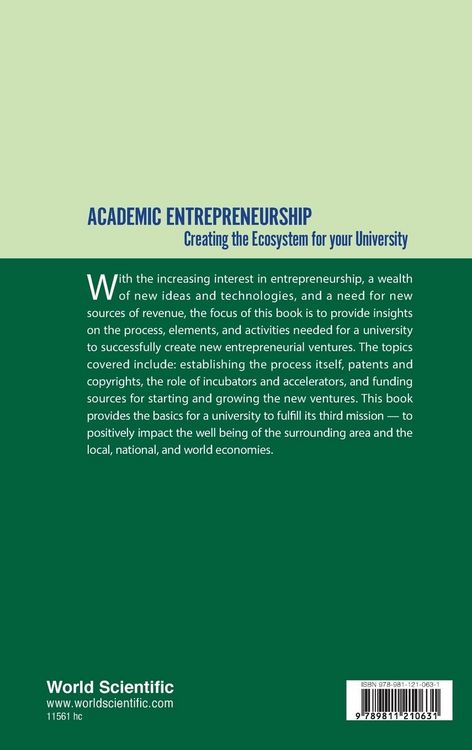Produktbild: ACADEMIC ENTREPRENEURSHIP