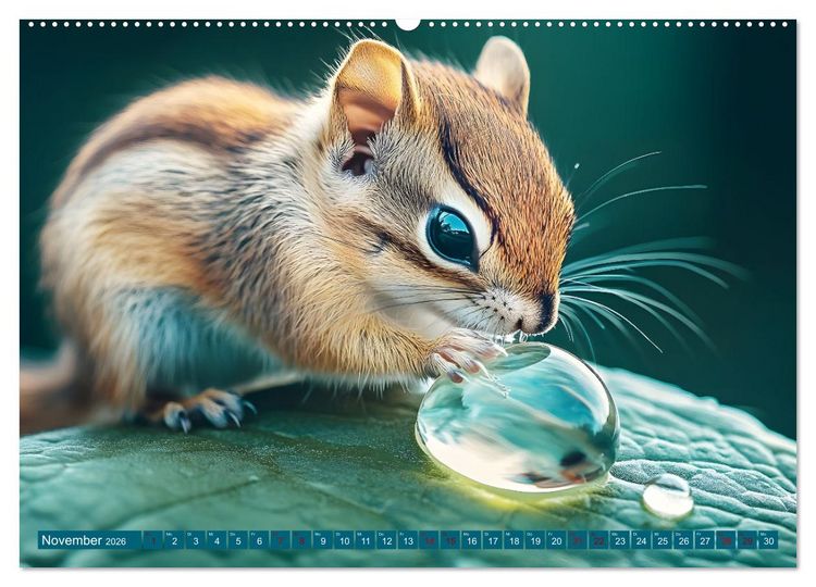 Produktbild: Plitsch, Platsch, tierisch nass (hochwertiger Premium Wandkalender 2026 DIN A2 quer), Kunstdruck in Hochglanz