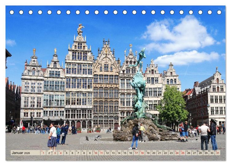 Produktbild: Antwerpen - Faszinierende Gro&szlig;stadt (Tischkalender 2026 DIN A5 quer), CALVENDO Monatskalender