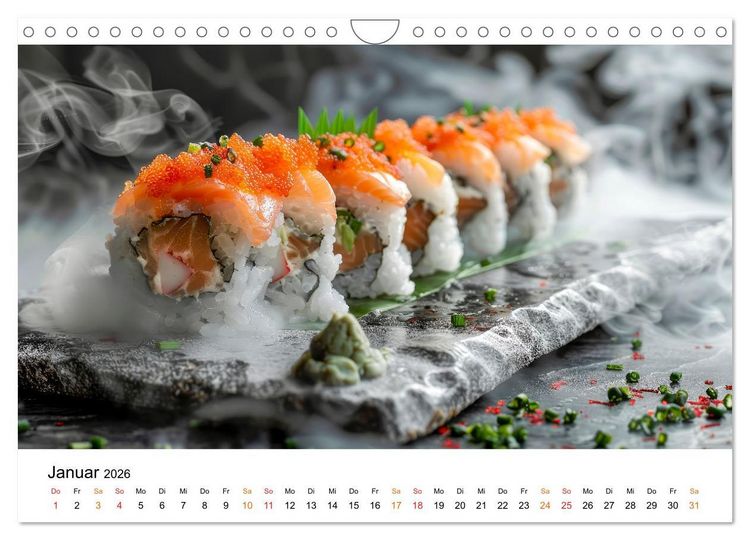 Produktbild: Sushi f&uuml;r Gourmets (Wandkalender 2026 DIN A4 quer), CALVENDO Monatskalender