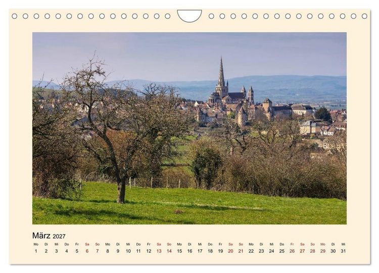 Produktbild: Burgund - Das gr&uuml;ne Herz Frankreichs (Wandkalender 2027 DIN A4 quer), CALVENDO Monatskalender