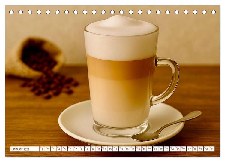 Produktbild: Hei&szlig;er Kaffee (Tischkalender 2026 DIN A5 quer), CALVENDO Monatskalender