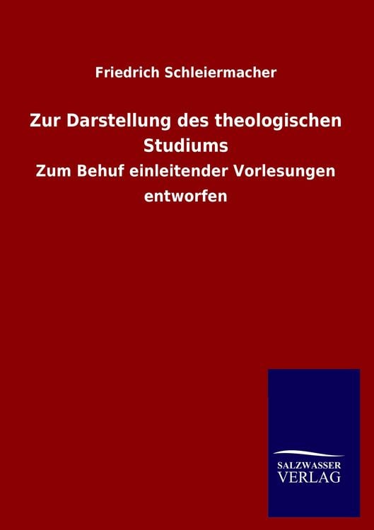 Produktbild: Zur Darstellung des theologischen Studiums