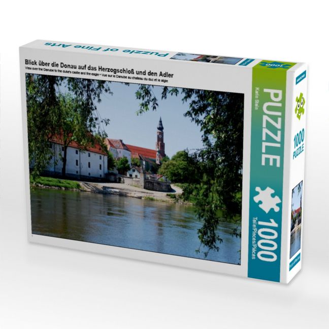Produktbild: Blick &uuml;ber die Donau auf das Herzogschlo&szlig; und den Adler (Puzzle)