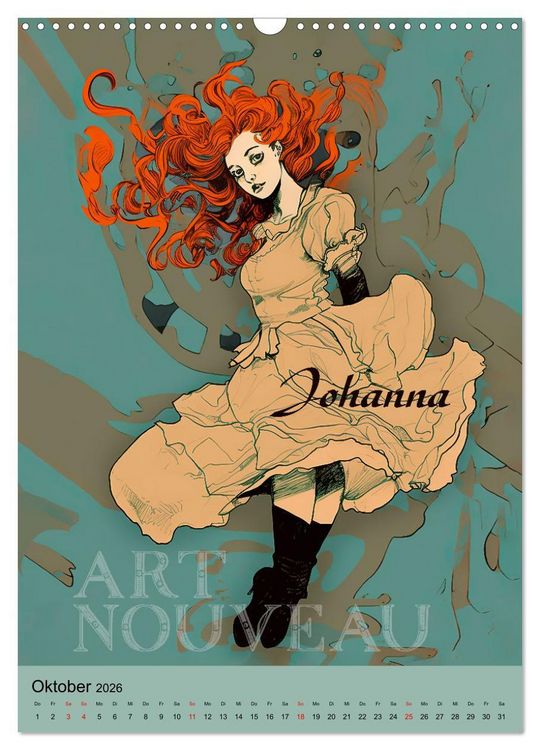 Produktbild: Art Nouveau - Galerie der Sch&ouml;nheiten (Wandkalender 2026 DIN A3 hoch), CALVENDO Monatskalender