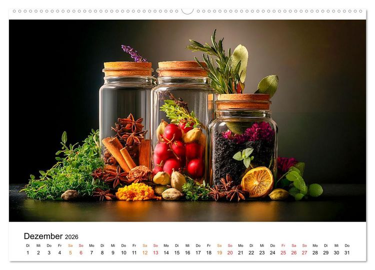 Produktbild: K&uuml;chenkalender Glaswerk (hochwertiger Premium Wandkalender 2026 DIN A2 quer), Kunstdruck in Hochglanz