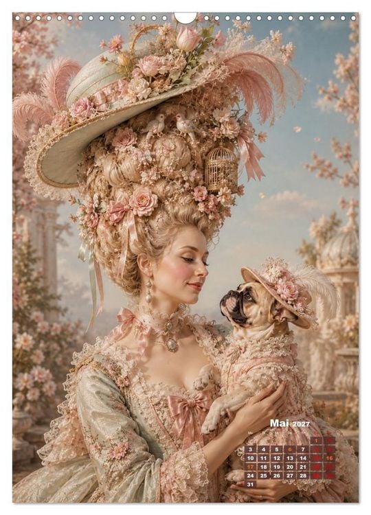 Produktbild: Rococo Tr&auml;ume (Wandkalender 2027 DIN A3 hoch), CALVENDO Monatskalender