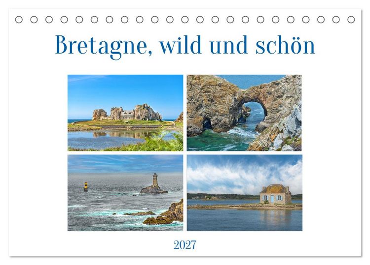 Produktbild: Bretagne, wild und sch&ouml;n (Tischkalender 2027 DIN A5 quer), CALVENDO Monatskalender