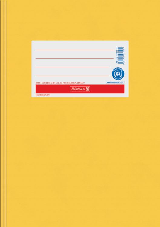Produktbild: Brunnen Hefth&uuml;lle A5, Papier extrastark, goldgelb
