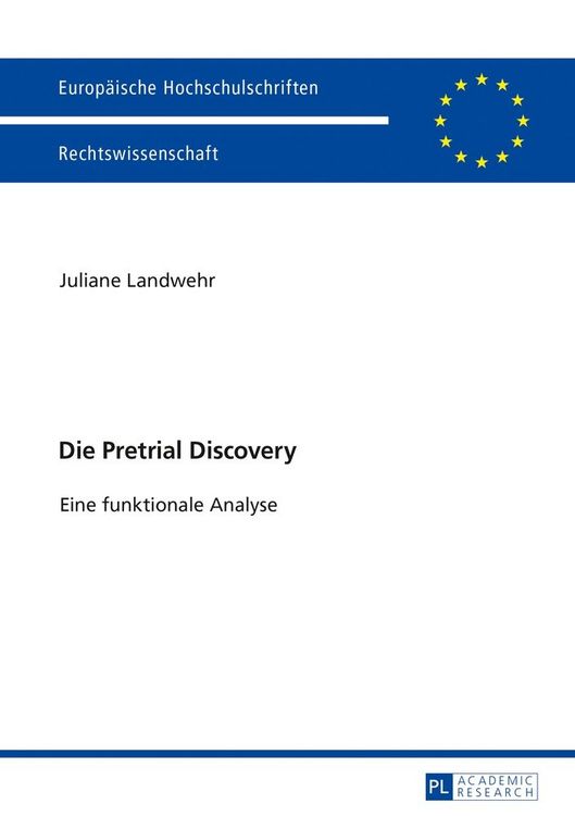 Produktbild: Die Pretrial Discovery