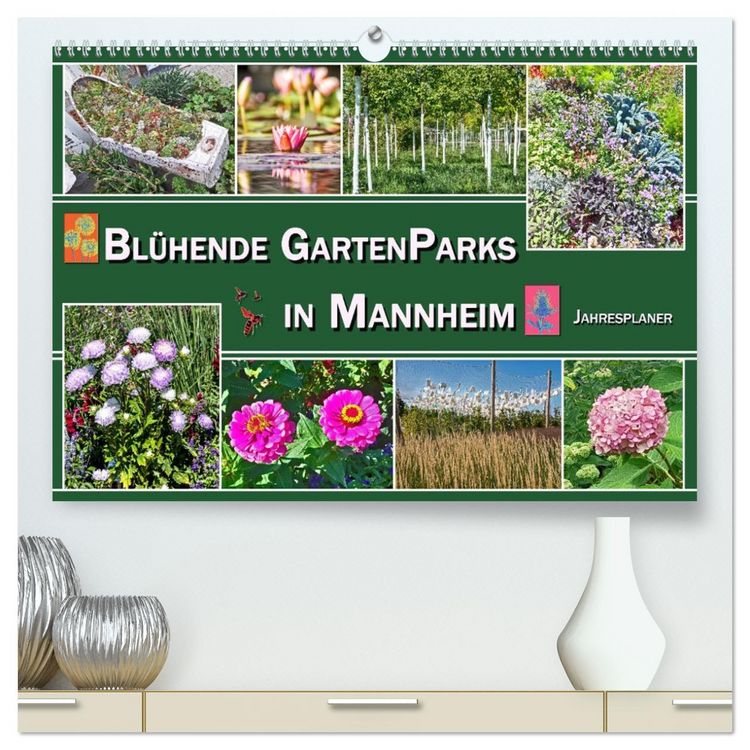 Produktbild: Bl&uuml;hende Gartenparks in Mannheim (hochwertiger Premium Wandkalender 2026 DIN A2 quer), Kunstdruck in Hochglanz