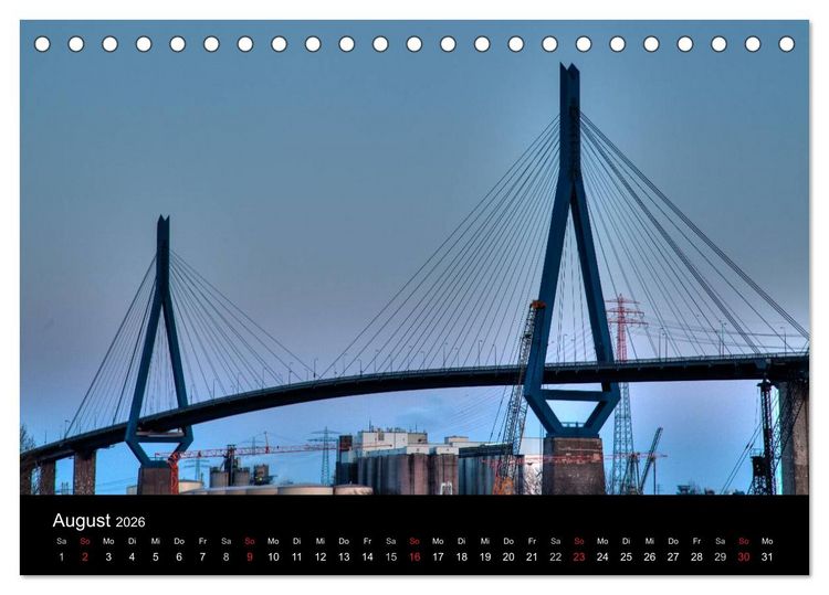 Produktbild: Hafen Hamburg (Tischkalender 2026 DIN A5 quer), CALVENDO Monatskalender