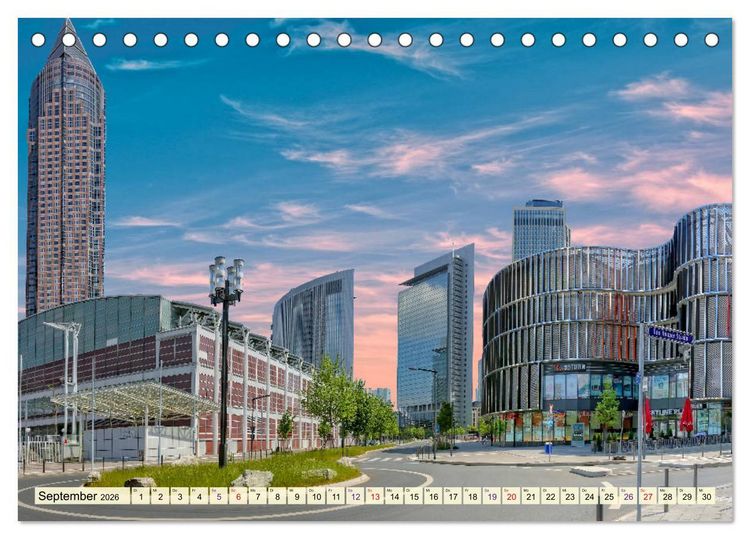 Produktbild: Frankfurt - meine Stadt mit viel Herz (Tischkalender 2026 DIN A5 quer), CALVENDO Monatskalender