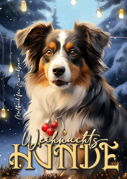 Produktbild: Weihnachts-Hund Malbuch f&uuml;r Erwachsene