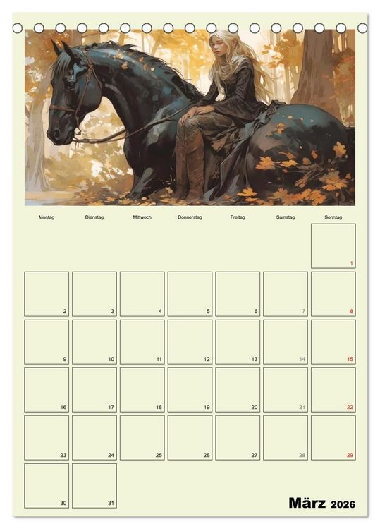 Produktbild: Im Zauberwald. Mystische Fabelwesen (Tischkalender 2026 DIN A5 hoch), CALVENDO Monatskalender