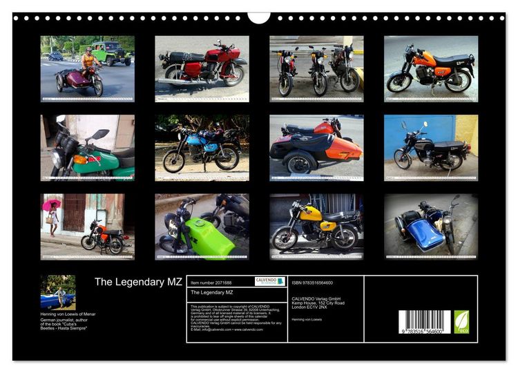 Produktbild: The Legendary MZ (Wall Calendar 2026 DIN A3 landscape), CALVENDO 12 Month Wall Calendar