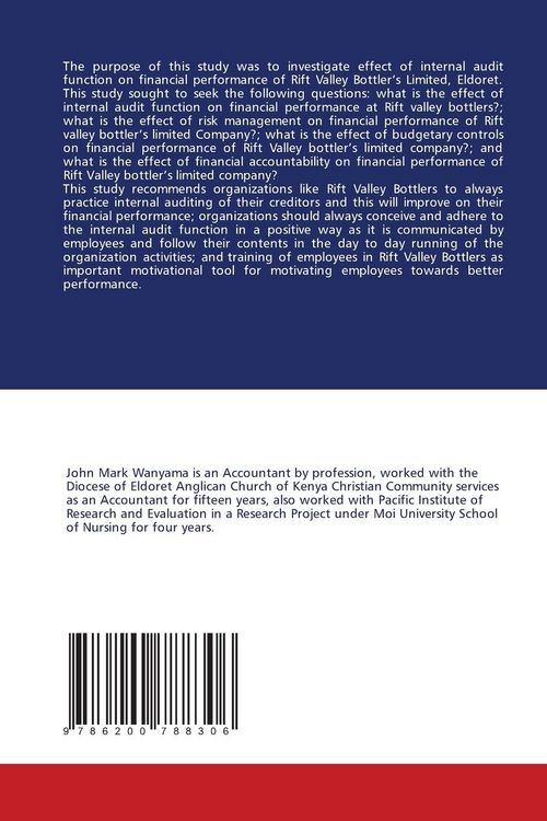 Produktbild: Effect of internal audit function on financial performance