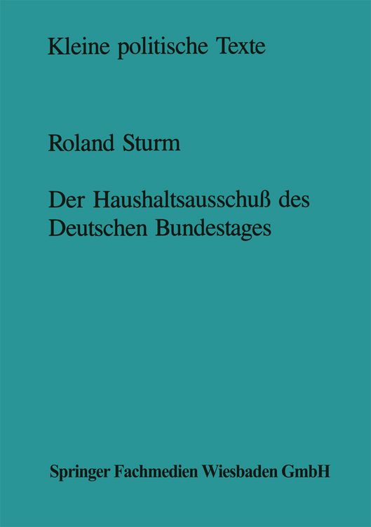 Produktbild: Der Haushaltsausschu&szlig; des Deutschen Bundestages