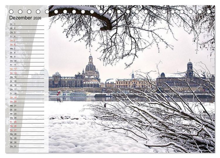 Produktbild: WUNDERVOLLES DRESDEN (Tischkalender 2026 DIN A5 quer), CALVENDO Monatskalender