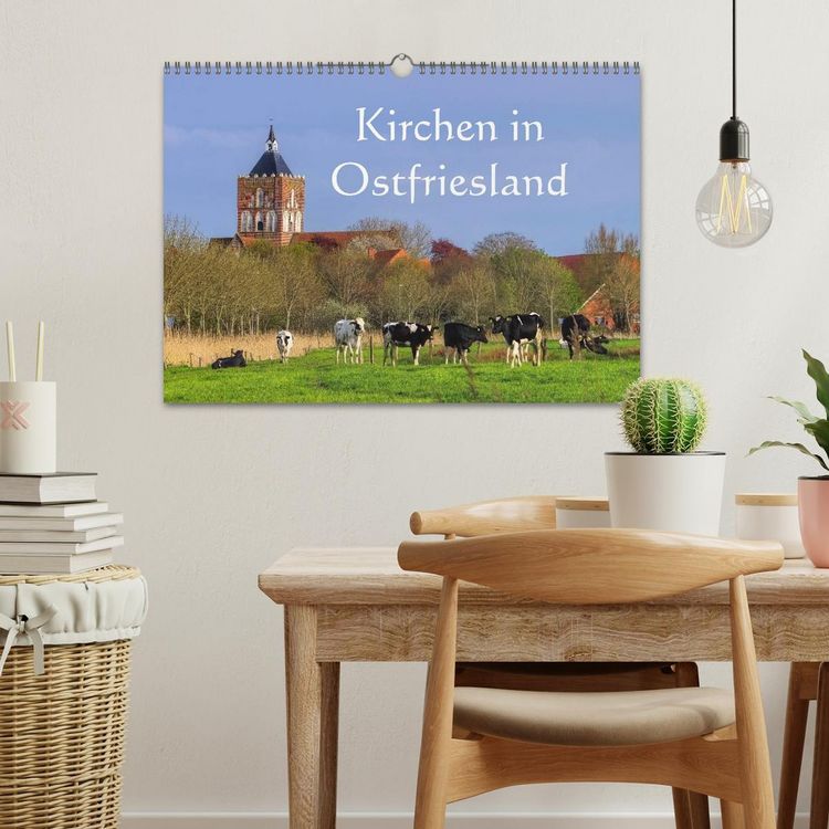Produktbild: Kirchen in Ostfriesland (Wandkalender 2026 DIN A3 quer), CALVENDO Monatskalender