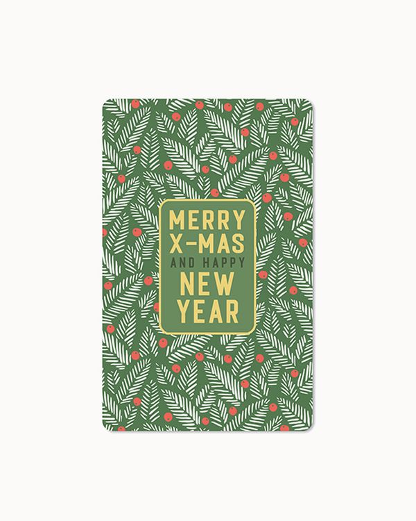Produktbild: Lunacard Postkarte *Merry X-Mas and happy new year