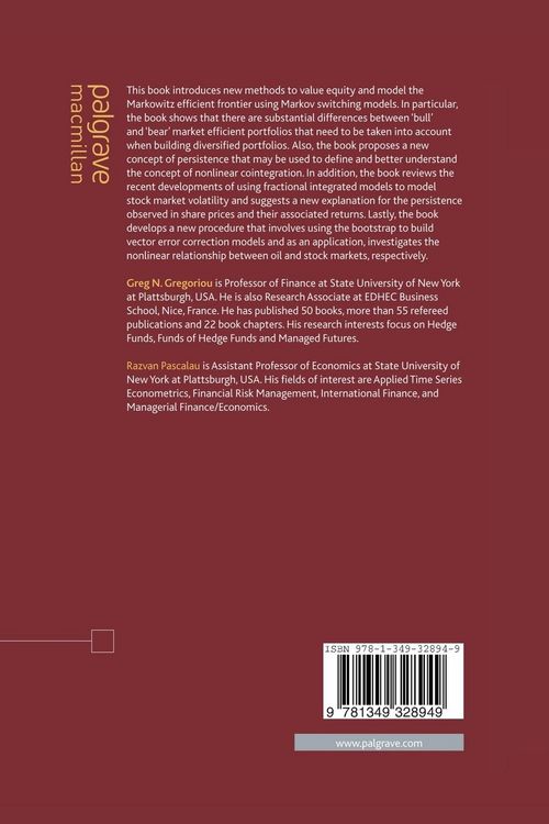 Produktbild: Nonlinear Financial Econometrics: Markov Switching Models, Persistence and Nonlinear Cointegration