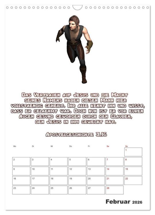 Produktbild: drei.sechzehn - Der Jesus Kalender (Wandkalender 2026 DIN A3 hoch), CALVENDO Monatskalender
