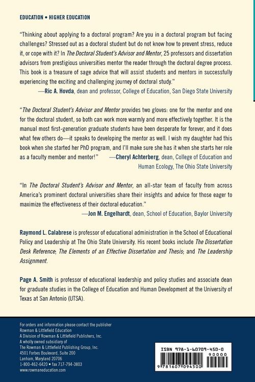 Produktbild: Doctoral StudentOs Advisor and Mentor