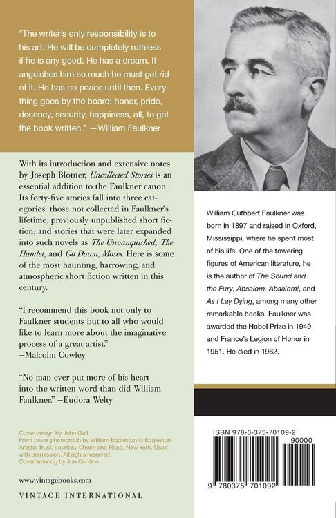 Produktbild: The Uncollected Stories of William Faulkner