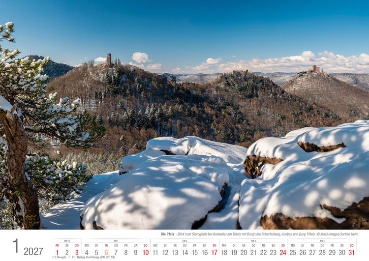Produktbild: Die Pfalz 2027 Bildkalender A3 Spiralbindung
