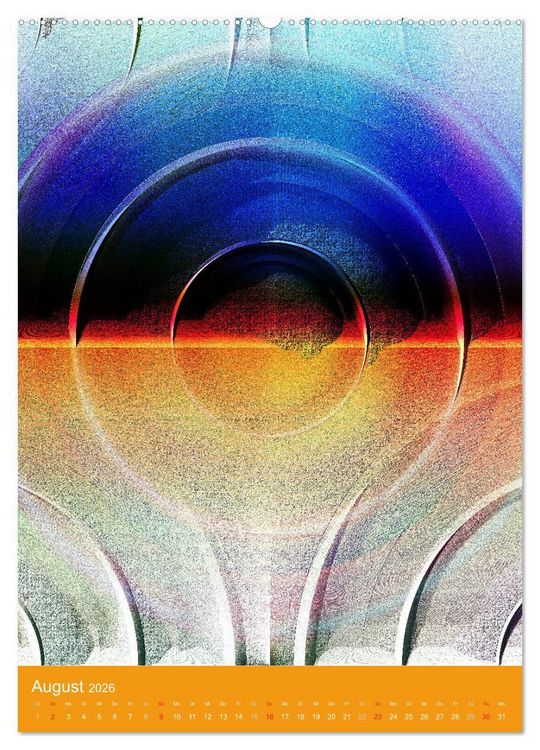 Produktbild: Digitale Kunst - rund und bunt (Wandkalender 2026 DIN A2 hoch), CALVENDO Monatskalender