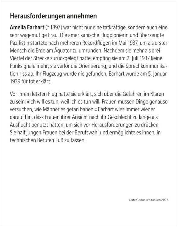 Produktbild: Gute Gedanken tanken Tagesabrei&szlig;kalender 2027 - Denkanst&ouml;&szlig;e f&uuml;r das ganze Jahr
