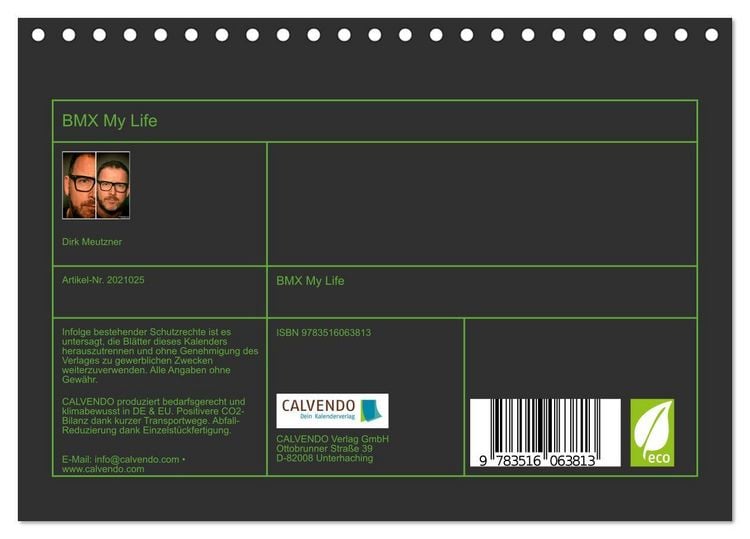 Produktbild: BMX My Life (Tischkalender 2026 DIN A5 quer), CALVENDO Monatskalender