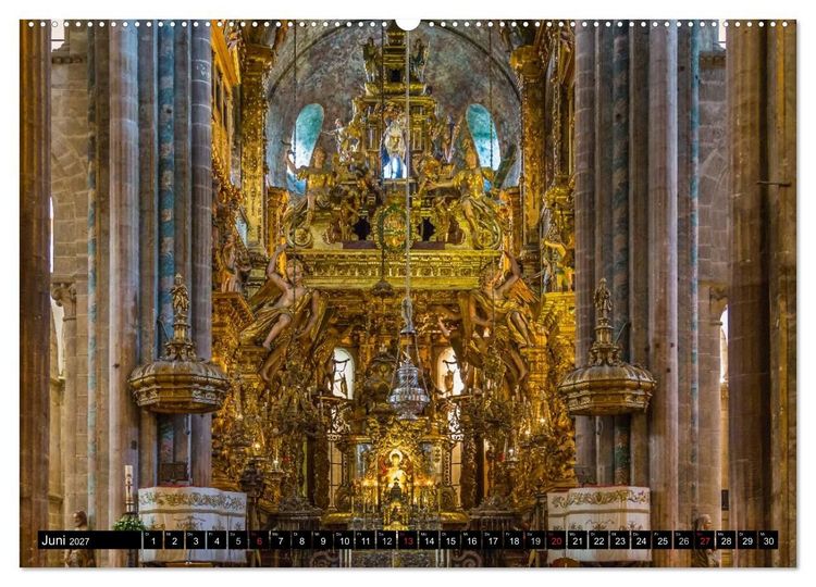 Produktbild: Santiago de Compostela - Ziel einer Pilgerreise (hochwertiger Premium Wandkalender 2027 DIN A2 quer), Kunstdruck in Hochglanz