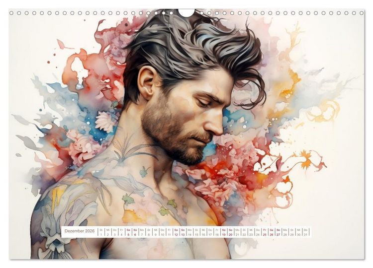 Produktbild: Tattoo trifft Kunst (Wandkalender 2026 DIN A3 quer), CALVENDO Monatskalender