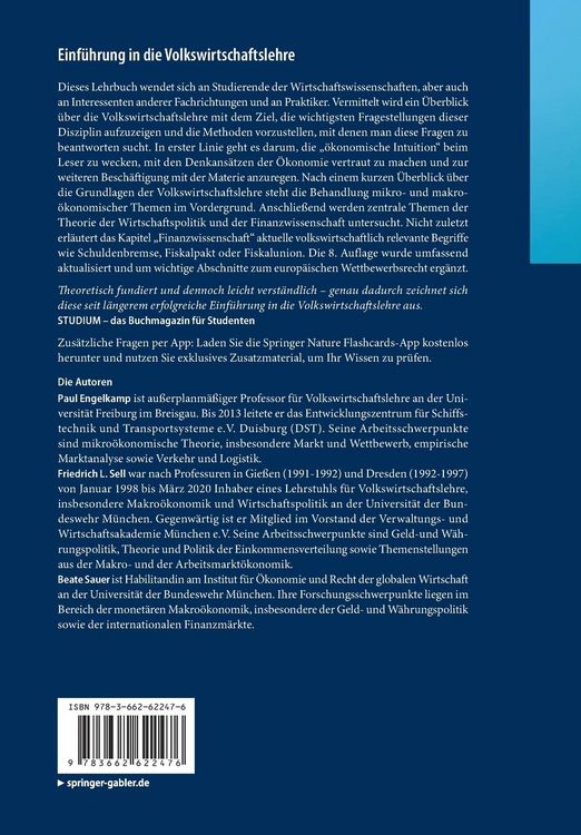 Produktbild: Einf&uuml;hrung in die Volkswirtschaftslehre