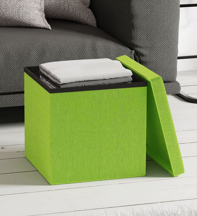 Produktbild: Stoff Sitztruhe Sitzbank Truhe Box Hocker Boxas