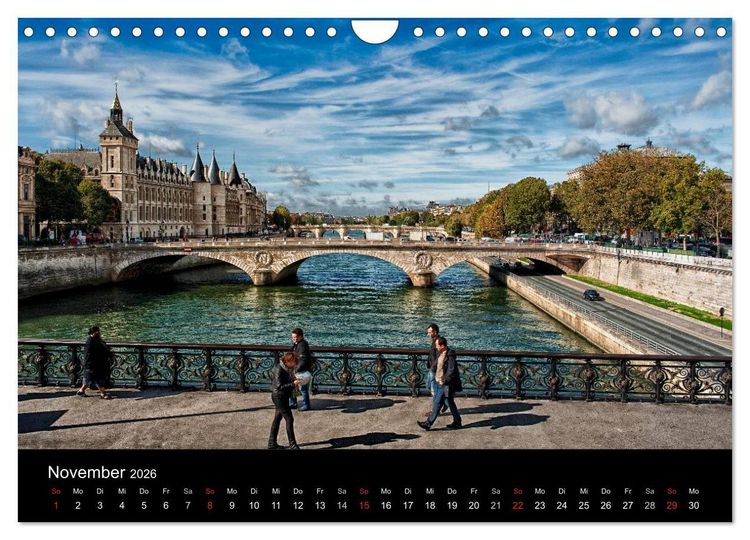 Produktbild: Paris - Impressionen einer Weltstadt (Wandkalender 2026 DIN A4 quer), CALVENDO Monatskalender