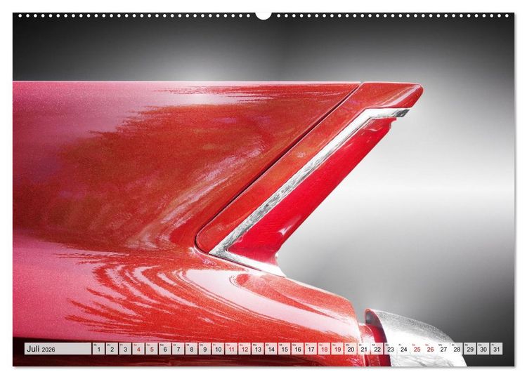 Produktbild: US Klassiker Farbenfrohe Heckansichten (Wandkalender 2026 DIN A2 quer), CALVENDO Monatskalender