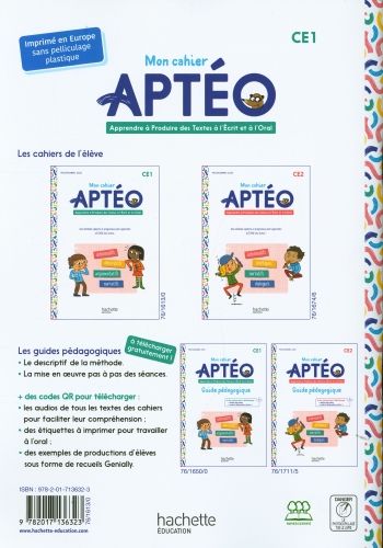 Produktbild: Mon cahier Apt&eacute;o CE1