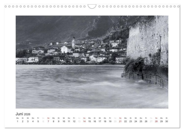 Produktbild: Limone sul Garda schwarzwei&szlig; (Wandkalender 2026 DIN A3 quer), CALVENDO Monatskalender