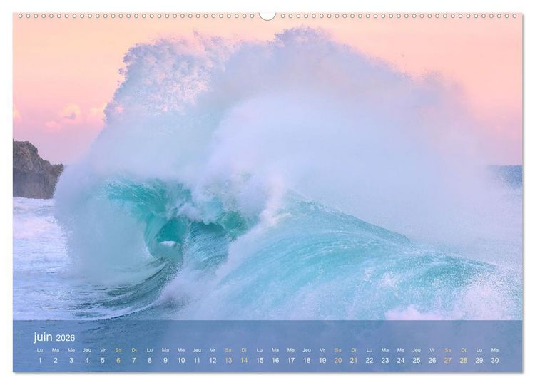 Produktbild: Dans des vagues - Le ballet &eacute;ternel de la mer (Calendrier mural 2026 DIN A2 vertical), CALVENDO calendrier mensuel