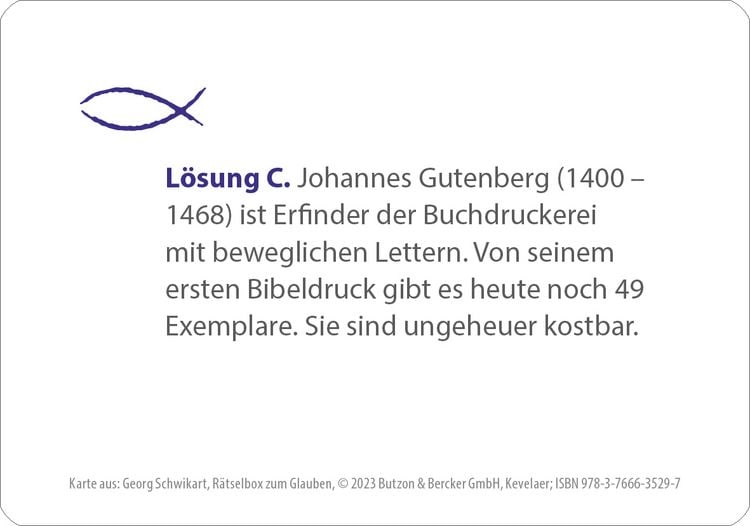 Produktbild: R&auml;tselbox zum Glauben