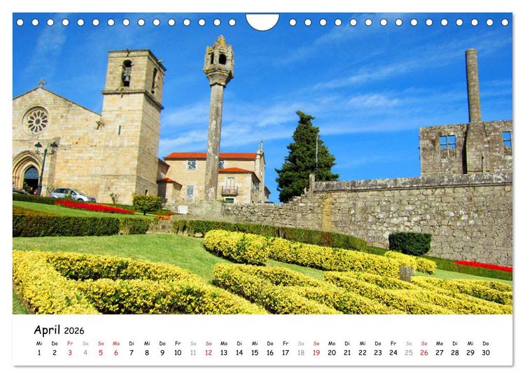 Produktbild: Jakobsweg - Camino Portugues Central (Wandkalender 2026 DIN A4 quer), CALVENDO Monatskalender