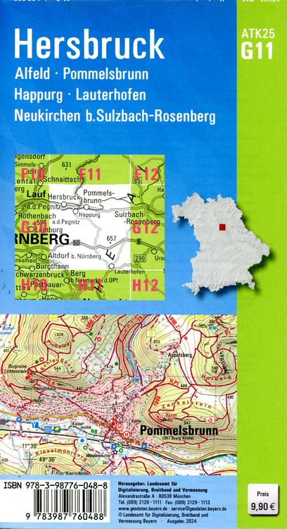 Produktbild: ATK25-G11 Hersbruck (Amtliche Topographische Karte 1:25000)
