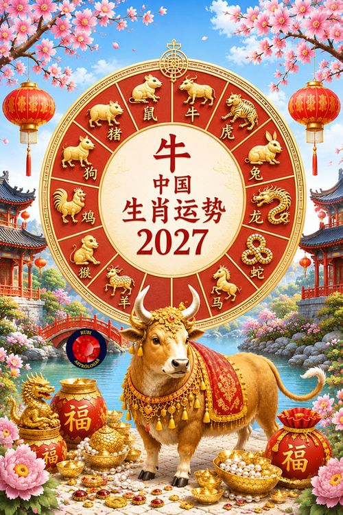 Produktbild: 牛 中国 生肖运势 2027 火山羊之年 02/06/2027  01/25/2028