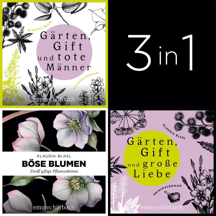 Produktbild: Gro&szlig;e Gartenkrimi-Reihe - Drei herrlich b&ouml;se Krimib&auml;nde von Klaudia Blasl - Gro&szlig;e Gartenkrimi-Reihe