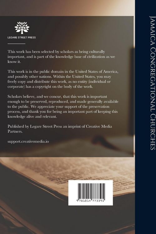 Produktbild: Jamaica Congregational Churches: a History and Memorial 1901.
