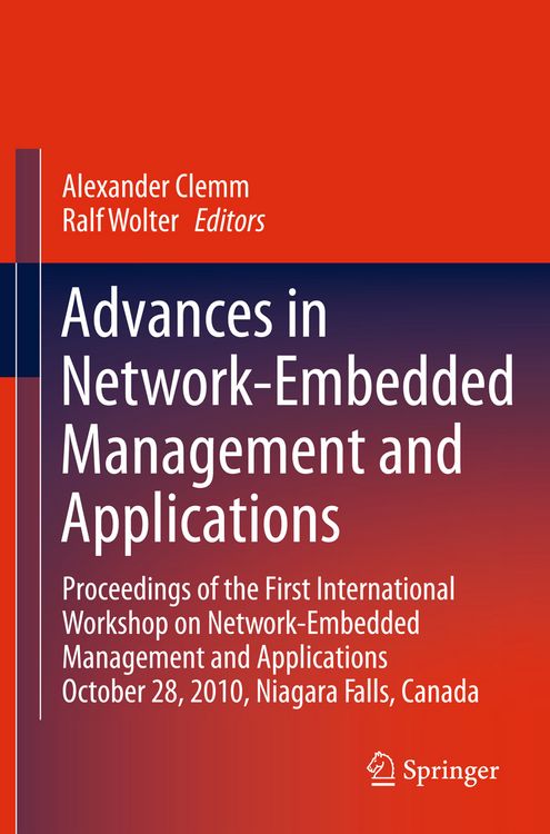 Produktbild: Advances in Network-Embedded Management and Applications