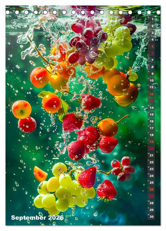 Produktbild: Fr&uuml;chtetraum - Jeden Monat eine fruchtige &Uuml;berraschung (Tischkalender 2026 DIN A5 hoch), CALVENDO Monatskalender